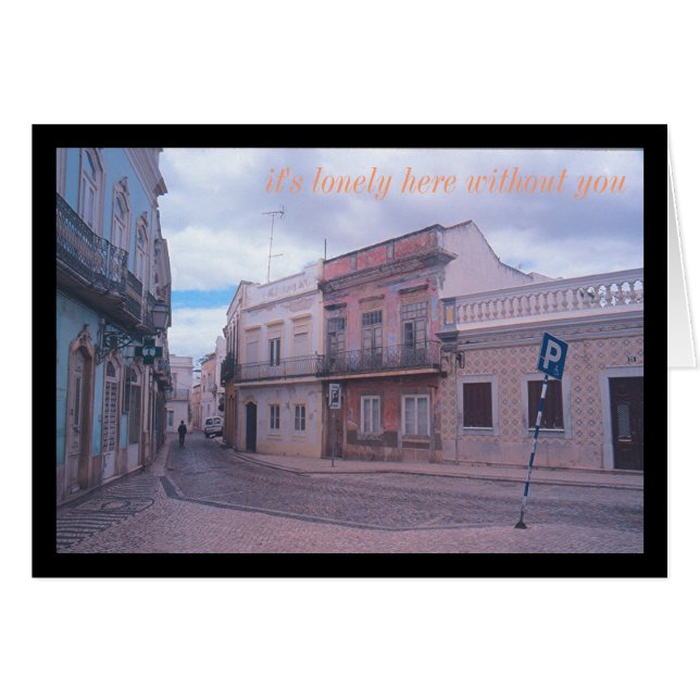 (Mostly Deserted) European Street Scene (Front Horizontal)