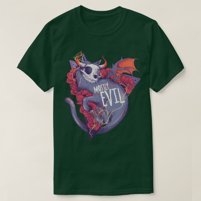 Mostly Evil Cat T-Shirt (Design Front)