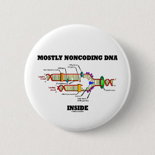 Mostly Noncoding DNA Inside (DNA Replication) 6 Cm Round Badge
