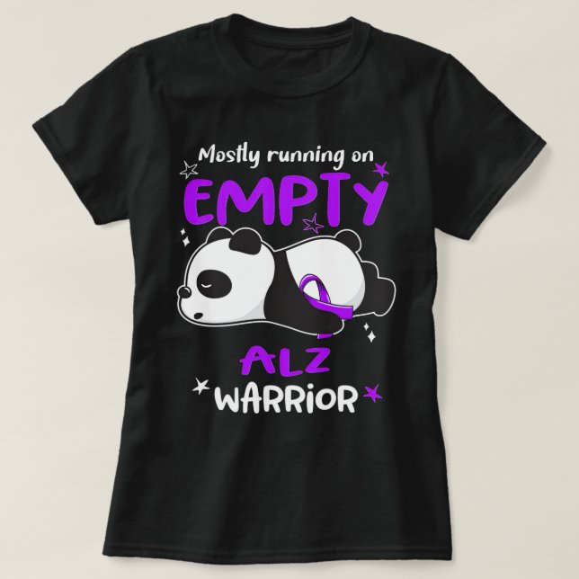 Mostly Running On Empty Alz Warrior T-Shirt (Design Front)