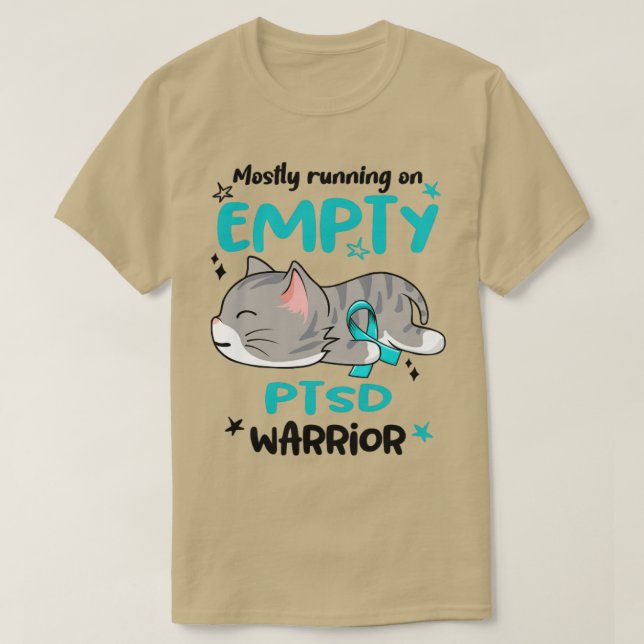 Mostly Running on Empty PTSD Warrior1 T-Shirt (Design Front)