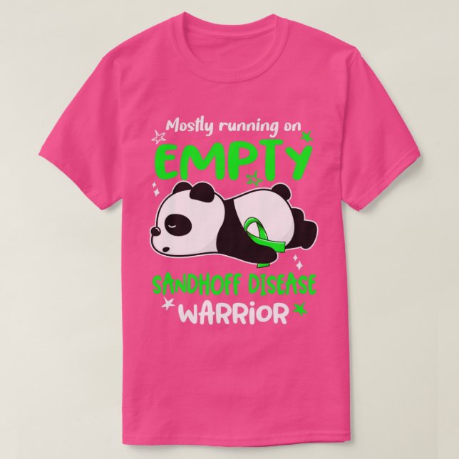 Mostly Running On Empty Sandhoff Disease Warrior2 T-Shirt (Design Front)
