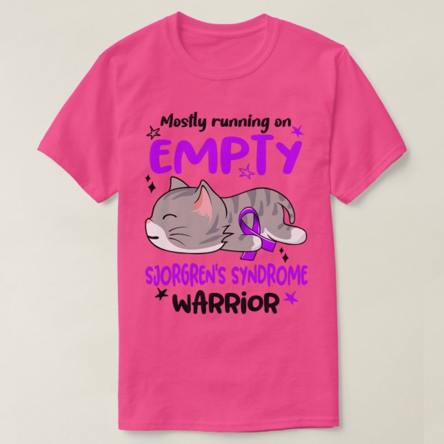 Mostly Running on Empty Sjorgren's Syndrome Warrio T-Shirt (Design Front)