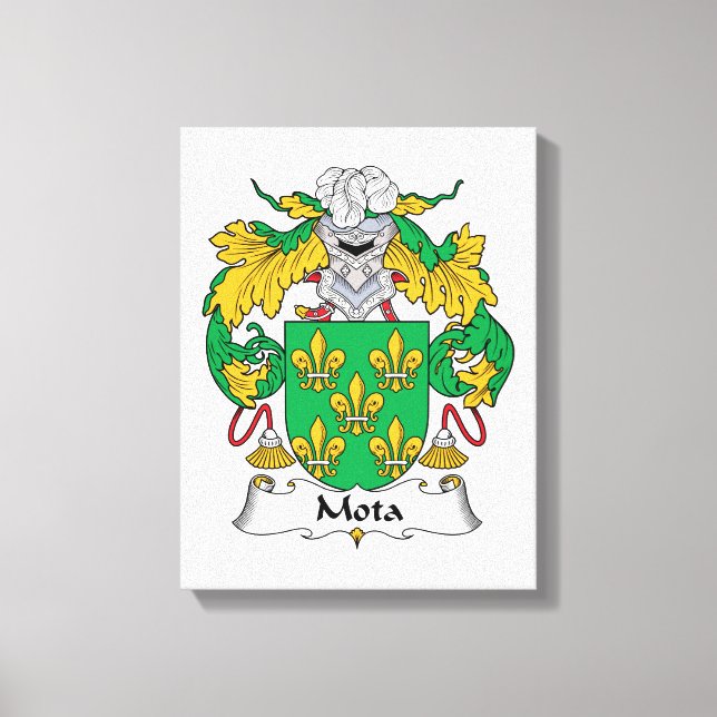 Mota Family Crest Canvas Print (Front)