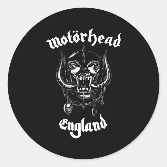 Motã¶Rhead England Classic Round Sticker (Front)