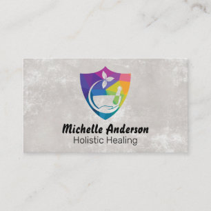 Motar Pestle Medicine Logo Holistic Healing Logo Business Card