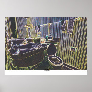 Motel Bathroom Poster