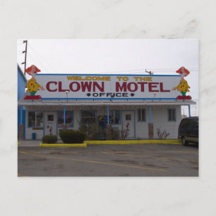Motel Clown Postcard