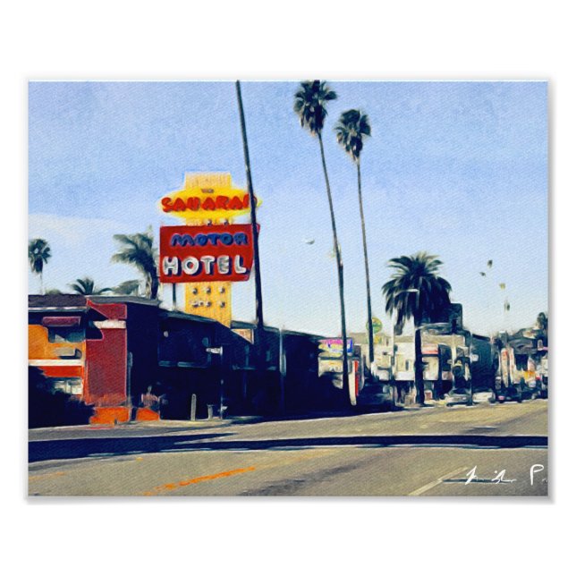Motel In Sunset Boulevard Photo Print (Front)