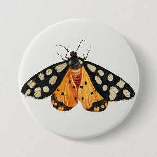 Moth 7.5 Cm Round Badge