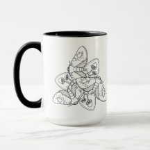 Moth and Mushroom Mug
