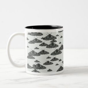 Moth at night lurking in the midnight Two-Tone coffee mug
