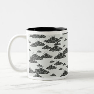 Moth at night lurking in the midnight Two-Tone coffee mug