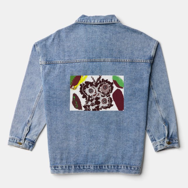 Moth autumn  denim jacket (Back)