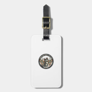 Moth Butterfly Cat POD Vector Art - Moth Butterfly Luggage Tag