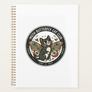 Moth Butterfly Cat POD Vector Art - Moth Butterfly Planner