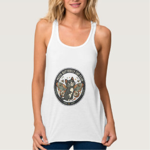 Moth Butterfly Cat POD Vector Art - Moth Butterfly Singlet