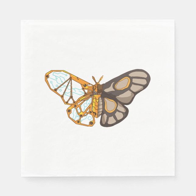 Moth Butterfly Dragonfly Insect Napkin (Front)