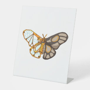 Moth Butterfly Dragonfly Insect Pedestal Sign