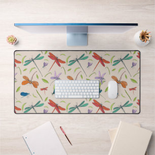 Moth Butterfly Pattern Desk Mat