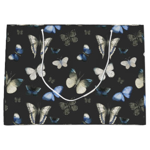 Moth Butterfly Pattern Large Gift Bag