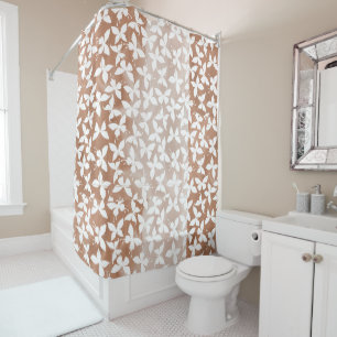 Moth Butterfly Pattern Shower Curtain