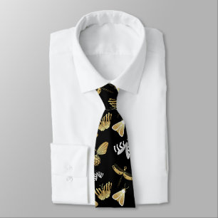 Moth Butterfly Pattern Tie