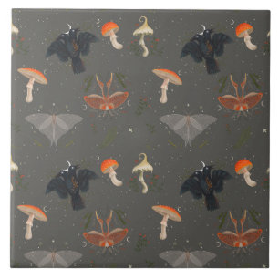 moth butterfly pattern tile