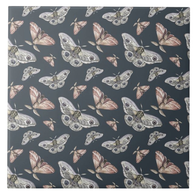  moth butterfly pattern tile (Front)