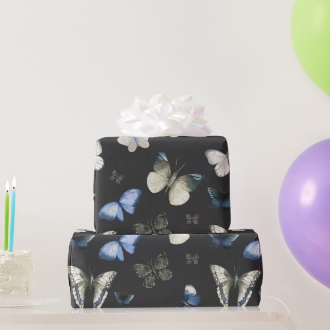 Moth Butterfly Pattern Wrapping Paper (Party Gifts)