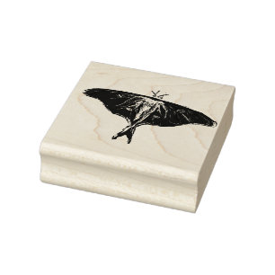 Moth Butterfly Rubber Stamp
