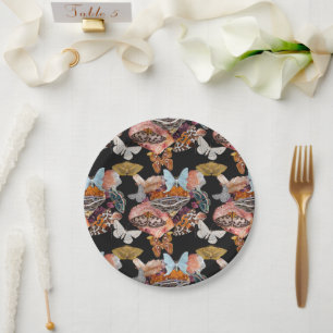 Moth Cotillion Goblincore Witchy Paper Plate