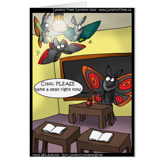 Moth Elementary School Funny Gifts Cards Tees (Front)