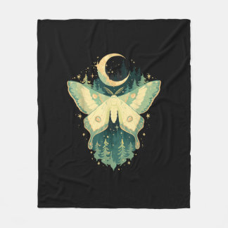 Moth Fairycore Goblincore Whimsigoth Cottagecore Fleece Blanket