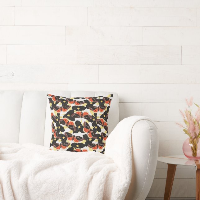 Moth Floral Pattern  Cushion (Couch)