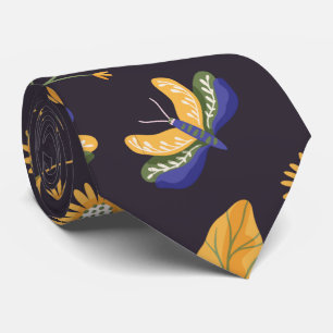 Moth Floral Tie