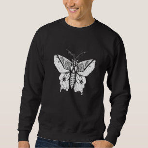 Moth Insect Magical Esoteric Line Illustration 5 Sweatshirt