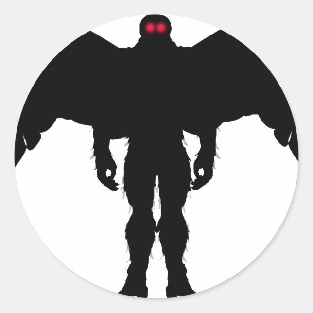 Moth Man Classic Round Sticker (Front)