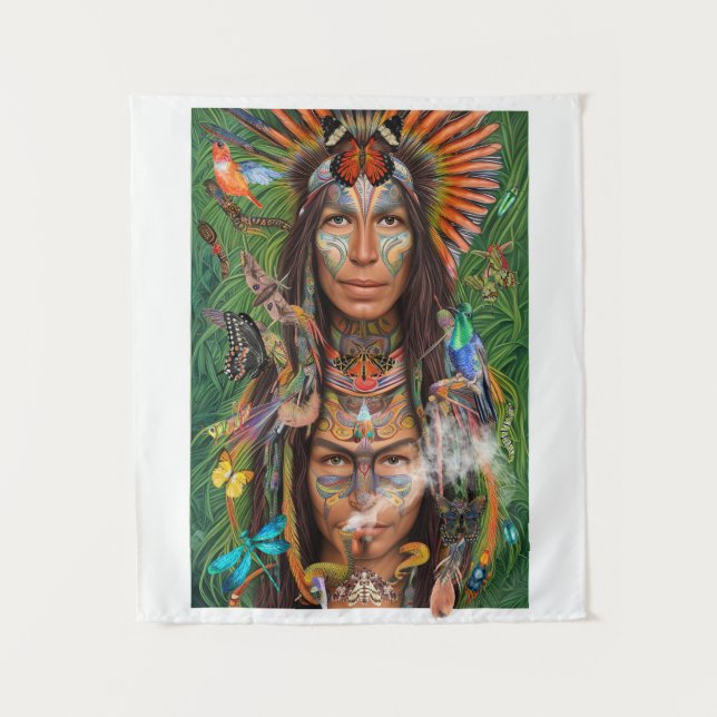 Moth Men Shamen Tapestry (Front)