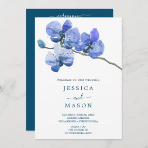 Moth Orchid Wedding Program Invitation