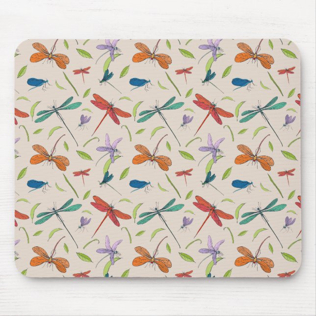 Moth Pattern  Mouse Pad (Front)