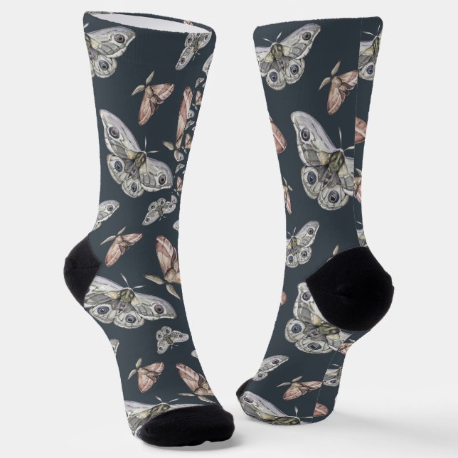 Moth Pattern  Socks (Angled)