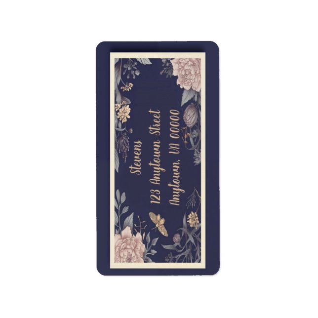 Moth, Rose & Thistle Return Address Labels (Front)