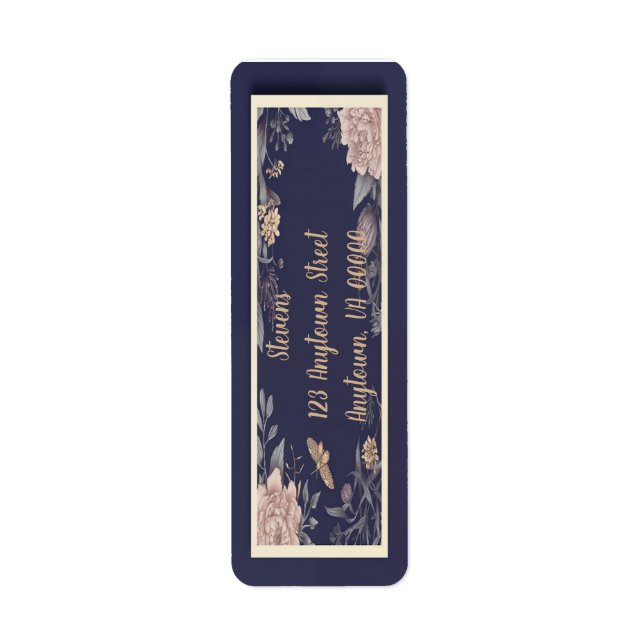 Moth, Rose & Thistle Return Address Labels (Front)