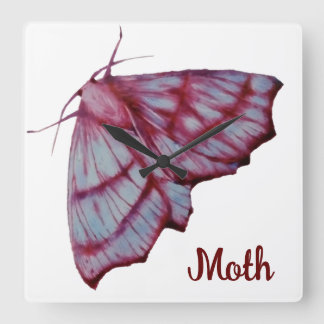 Moth Square Wall Clock