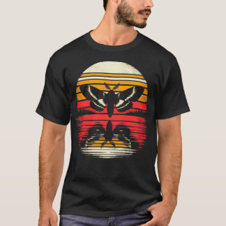 Moth Sunset Retro Style Safari Vintage 70s Insects T-Shirt