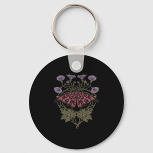 Moth Talisman - Whimsigoth Witchy Art - Color Vers Key Ring