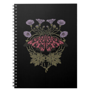Moth Talisman - Whimsigoth Witchy Art - Colour Ver Notebook