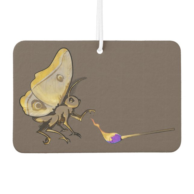 Moth to a Flame Car Air Freshener (Front)