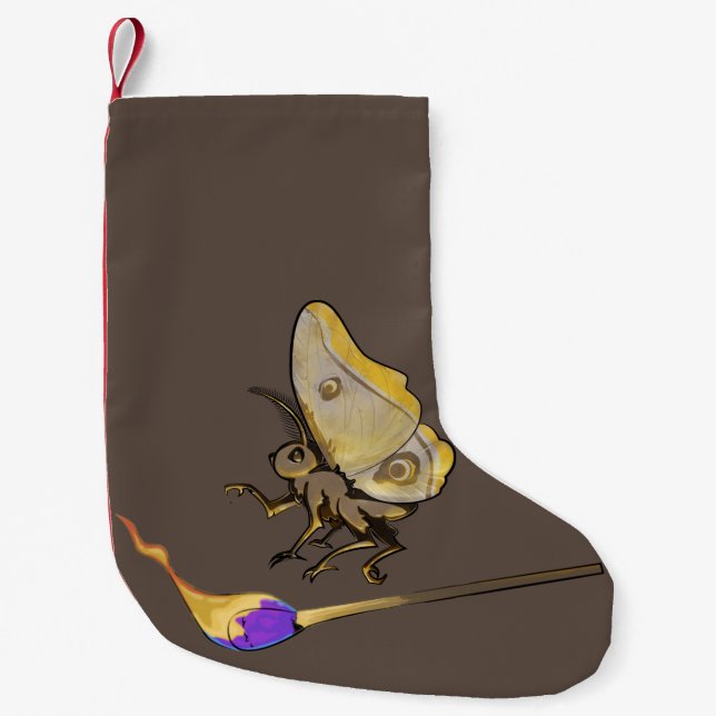 Moth to a Flame Small Christmas Stocking (Front)